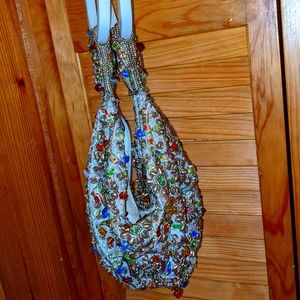 Sequined and beaded purse